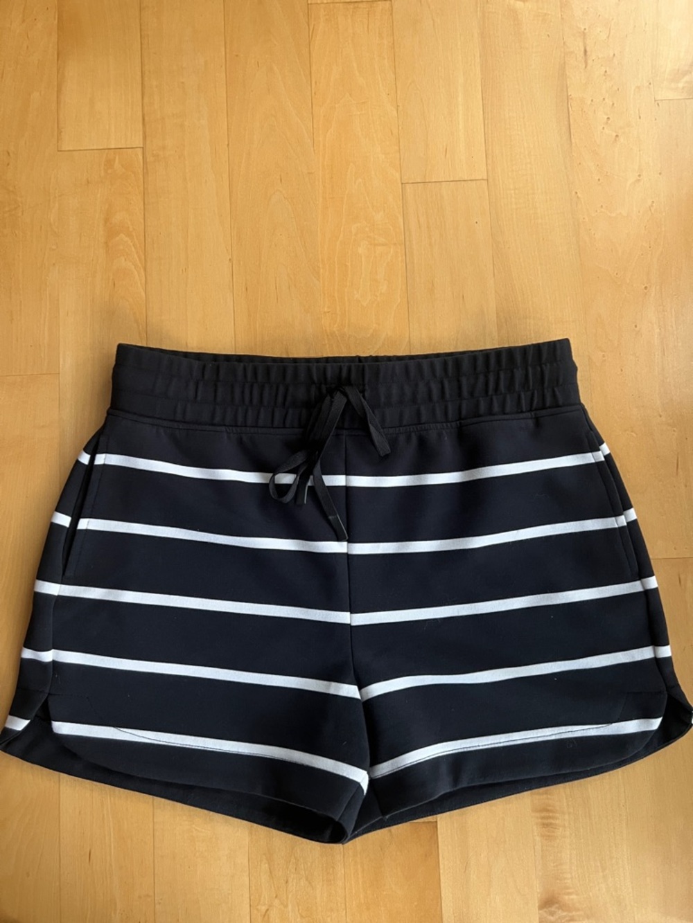 Thread & Supply Black with White Stripe Athletic Shorts